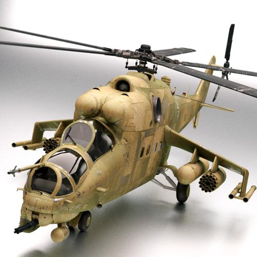 Mi-24 Gunship (Rigged) preview image